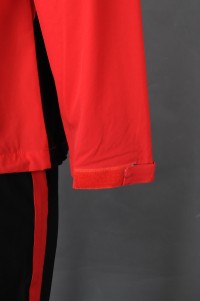 WTV176 online ordering men's sports suit design contrast magic sleeve sports suit sports suit center detail view-1